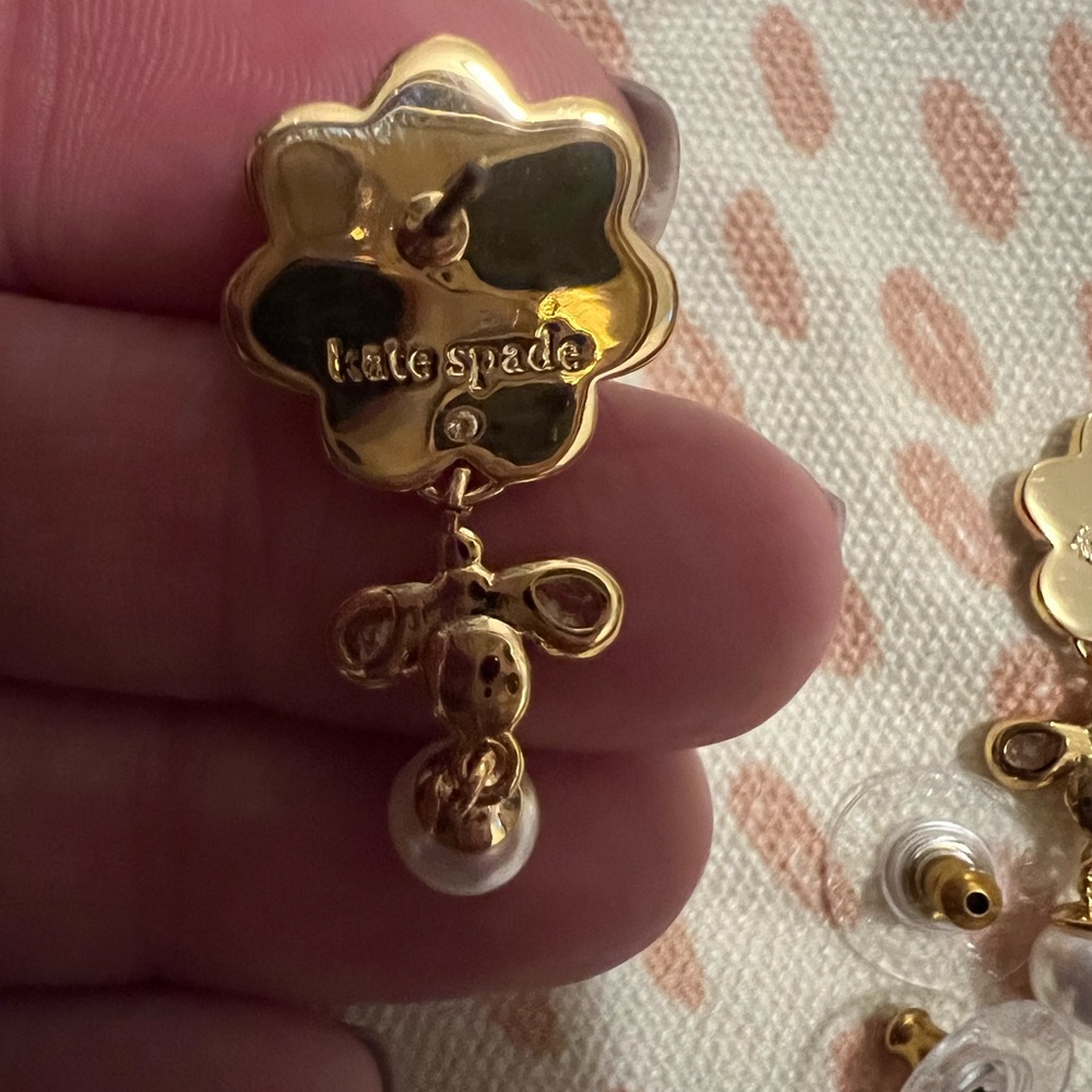 KATE SPADE Day Tripper Drop Stud Earrings in Gold - Picture 9 of 10
